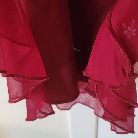 CITY TRIANGLES 90s Babydoll Burgundy Whimsigoth Dark Fairy Dress M Flora - Picture 9 of 9